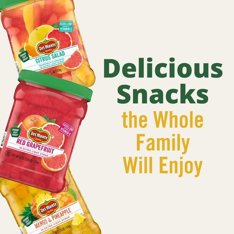 Del Monte Pineapple Mango Chunks in Extra Light Syrup, 52