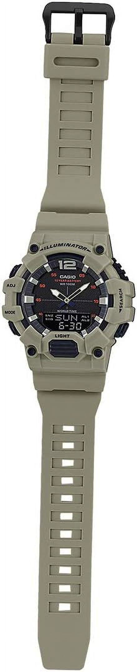 Casio Men's Illuminator Beige Resin Band Black Dial Analog/ Digital Watch HDC-700-3A3V