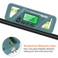 thumbnail image 2 of Magnetic Digital Angle Meter Absolute and Relative Measurement Angle and Slope Conversion Inclinometer Versatile Clinometer LCD Display with Backlight green, 2 of 5