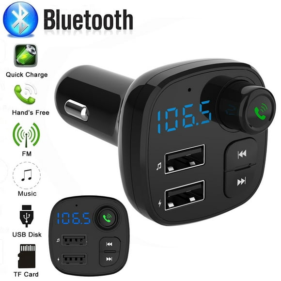 karymi Wireless Car FM Transmitter Wireless Radio Adapter USB Charger Mp3 Player Wal&mart Deals