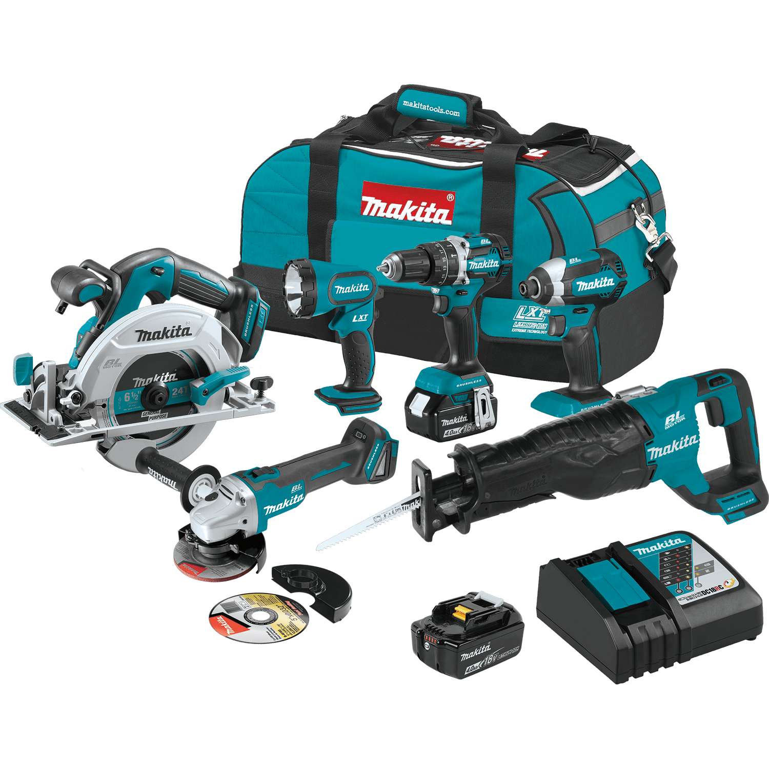 18V LXT® LithiumIon Brushless Cordless 6Pc. Combo Kit (4.0Ah