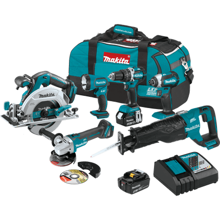 Makita 18V LXT® Lithium-Ion Brushless Cordless 6-Pc. Combo Kit (4.0Ah)