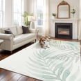 thumbnail image 2 of Large Area Rugs for Living Room Bedroom, Summer Botanical 8'x10' Rug Washable Carpet Runner Indoor Outdoor, Green Tropical Palm Leaves Watercolor Non Slip Floor Mats Rug for Kitchen, Patio, 2 of 8