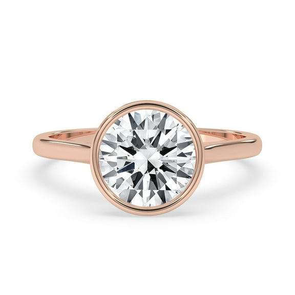 2.00 CT Round Brilliant Cut Bezel Set Engagement Solitaire Ring, Promise Ring, Engagement Anniversary Gift Ring For Her.