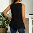 thumbnail image 4 of Ahabrexf Plus Size Vest Tops for Women Loose Fit Round Neck Sleeveless Casual Top Polyester Solid Color 1 Pc, 4 of 8