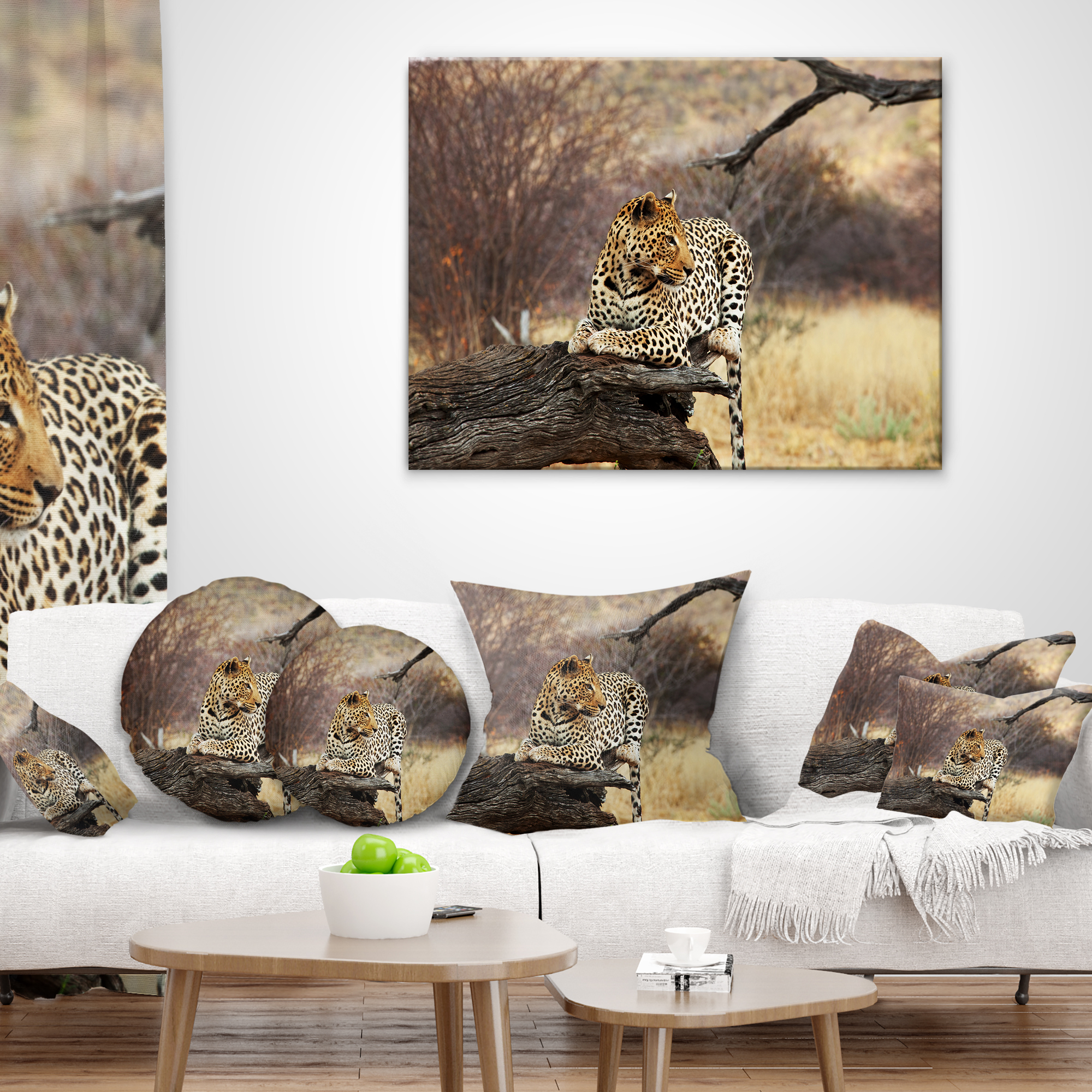 Designart 12" x 20" Brown Polyester Throw Pillow