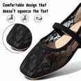 thumbnail image 3 of CHICVOMEY Mesh Ballet Flats for Women Breathable Ballet Flats with Buckle Fashion Fishnet Flats for Women Casual Work Flats, 3 of 9