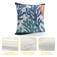 thumbnail image 4 of Throw Pillow Cases Pack of Cozy Fleece Three-Tone Sea Coral Tree Decorative Cushion Covers for Couch Bed Sofa Farmhouse Decoration  Inches Light Navy Turquoise Grey, 4 of 5