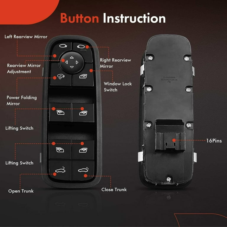 Power Window Control Switch For Porsche Panamera, Cayenne, Cayman – Genuine Aftermarket Part