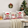 thumbnail image 6 of Dashan Christmas Pillow Cover 18x18 Set of 2,Reindeer Xmas Decorative Pillow Cases Couch Cushion for Bedroom Home Decor, 6 of 6