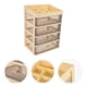 thumbnail image 5 of Organizador de escritorio con cajones Cajón de almacenamiento de escritorio Cajón de varios niveles Soporte de papelería, 5 of 6