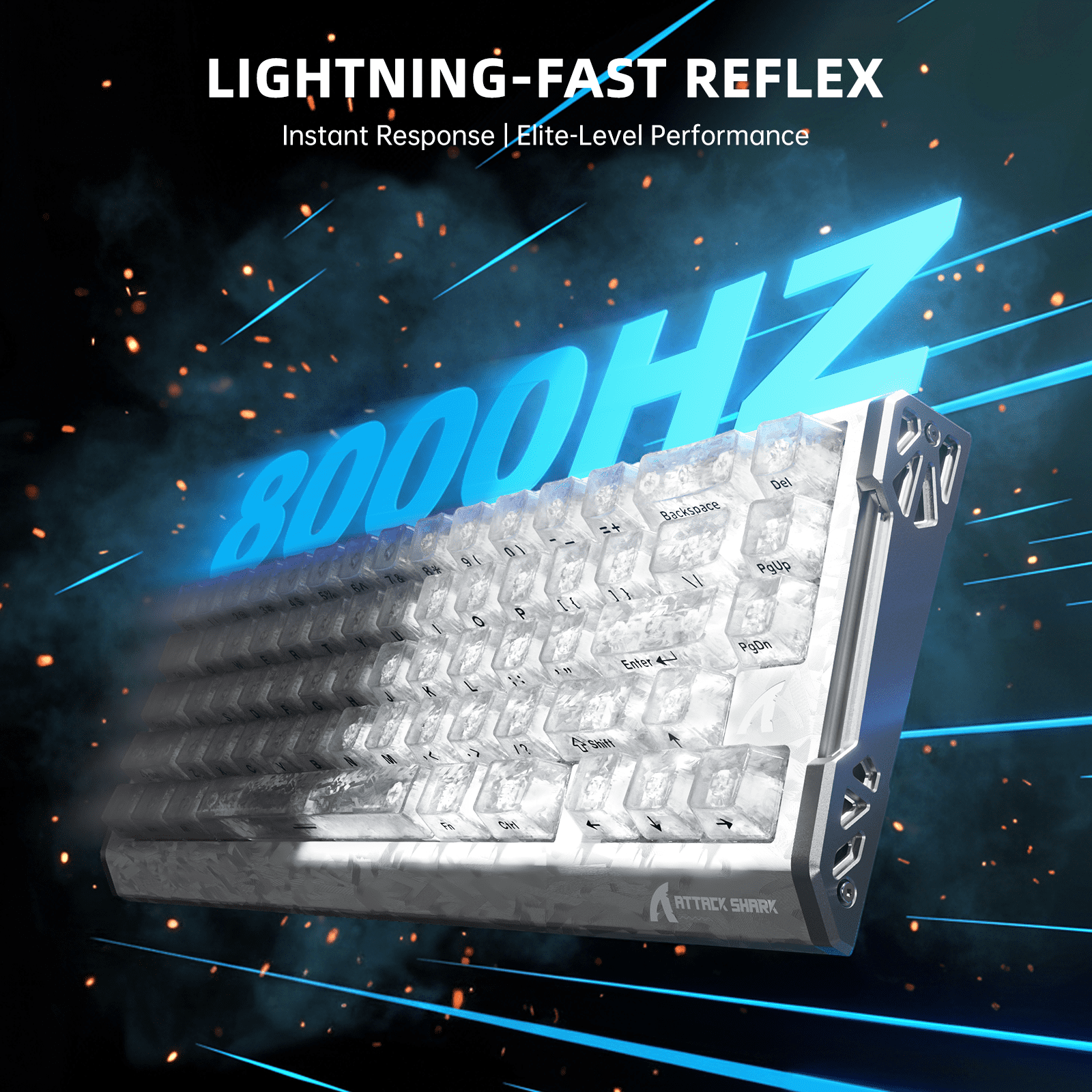 ATTACK SHARK R68 HE Carbon Fiber Magnetic Keyboard, 8KHz RGB Gaming Keyboard with Ultra-Precise Magnetic Switches