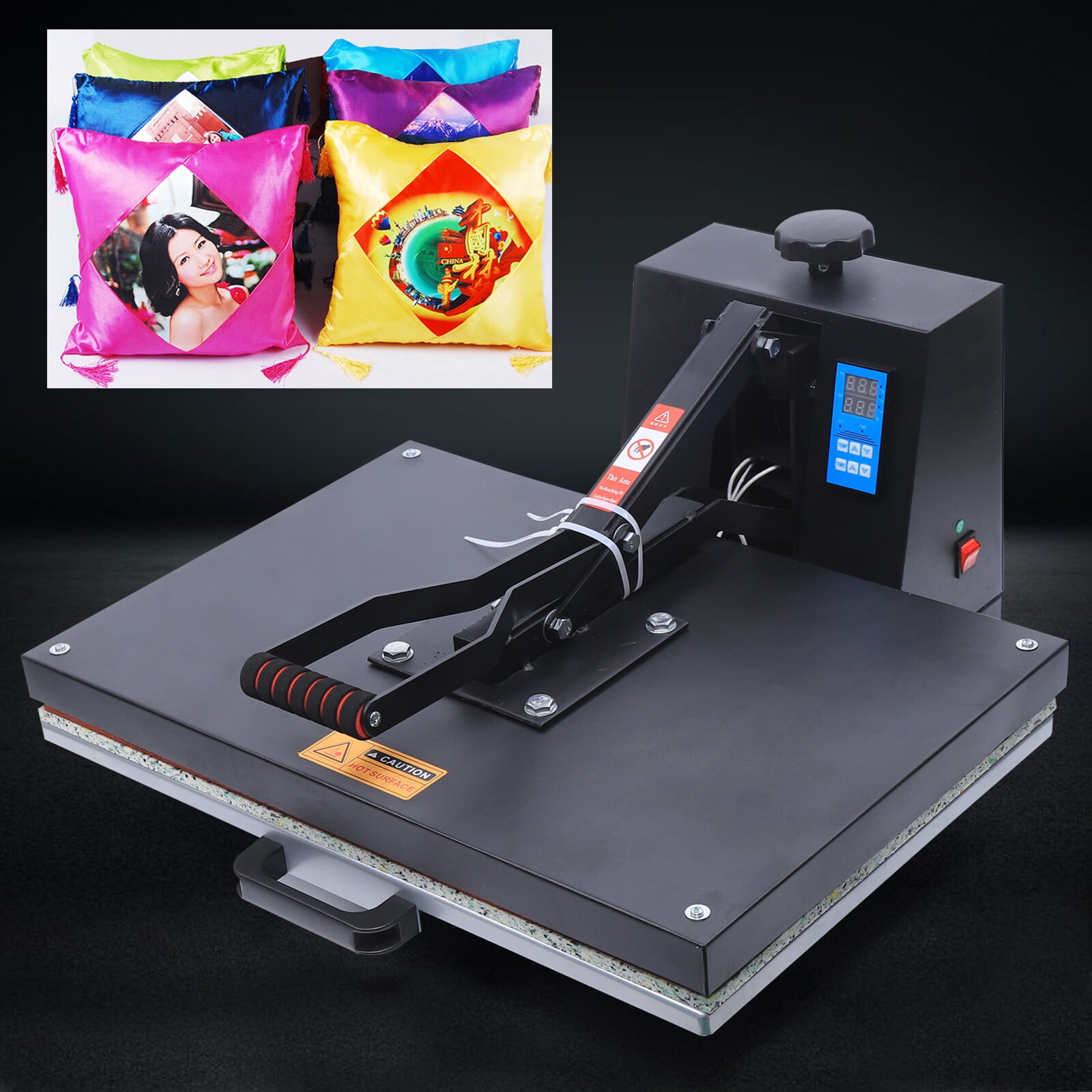 16 X 24in Heat Press Machine, Time and Temperature Adjustable, Automatic Thermostat, 1800W Flat Plate Heat Press for Clothes, Pillows 110V