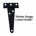 thumbnail image 3 of QCAA Stainless Steel Light Tee Hinge, with Stainless Steel Screw, 4" x 2-5/16" x 1.4 mm, Black Coated, 4 Pack, Made in Taiwan, 3 of 4
