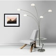 thumbnail image 4 of Adesso® Luna Arc Floor Lamp, 86"H, White Shade/Brushed Steel, 4 of 5