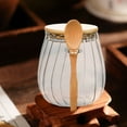 thumbnail image 5 of hulanddfd Glass Container with Wooden Lid and Spoon, Glass Coffee Nut Canister Family Practical Storage Jar for Kitchen and Daily Use, 5 of 5