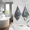 thumbnail image 2 of joogoo 2 PCs Hand Towels Sets Butterfly View Cotton Face Towel Bathroom Decorative, 2 of 7