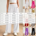 thumbnail image 3 of NOLDARES Girls Wide Leg Sweatpants Waist, Baggy Kids Pants, Loose Joggers, Pockets, Soft, Fall, Winter(W108-Khaki), 3 of 5