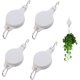 thumbnail image 1 of Poleas retráctiles JM Paquete de 4 para colgar plantas de interior y exterior color blanco, 1 of 5