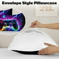 thumbnail image 5 of BlessLiving 3Pcs Game Controller Comforter Set King Size Gaming Bedding Set for Kids Boys Gamer, Multicolor, 5 of 8
