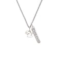 thumbnail image 2 of Delight Jewelry Silvertone Squirrel Silvertone Fearless Bar Charm Necklace, 23", 2 of 4