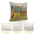 thumbnail image 4 of Orinice Deer Flowers Naturalism Graphic Decorative Cushion Throw Pillow Cover 20x20in, 4 of 5