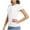 White, variant on Fznquz Short Sleeve Women's Tops Plain Basic Tshirts Blue Crewneck Casual Solid Summer Shirts for Women