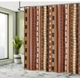thumbnail image 5 of Ambesonne Tribal Shower Curtain, Abstract Details Stripes, 69"Wx84"L, Multicolor, 5 of 5