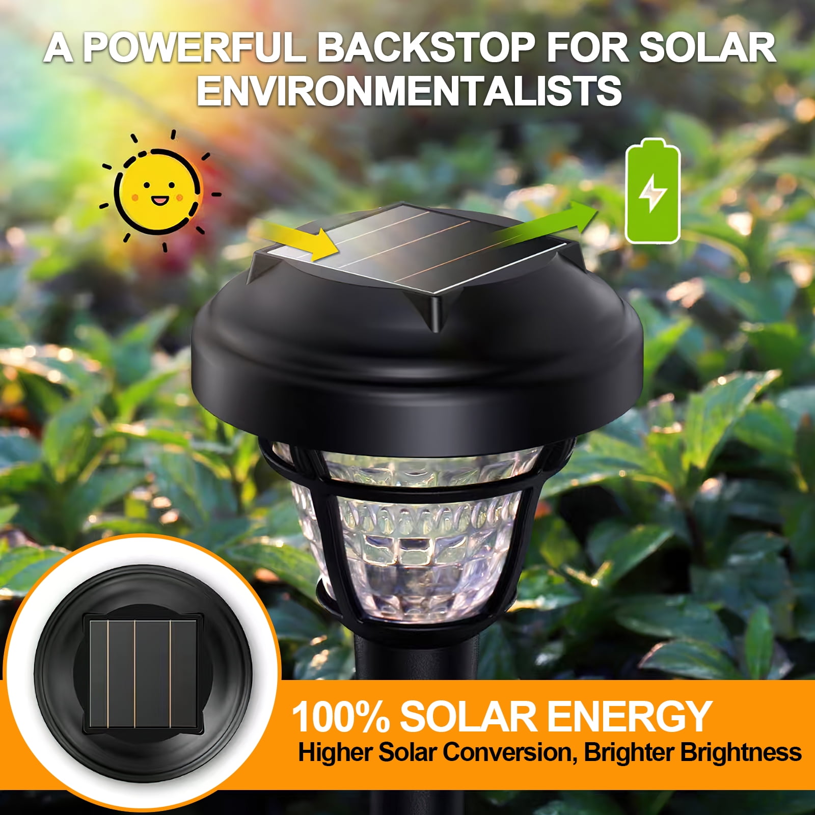 Solar Lights Outdoor Waterproof, 10 Pack LED Solar Garden Lights, Outdoor Decorations, Garden Decor for Yard, Patio, Landscape, Planter, Walkway (Warm White)