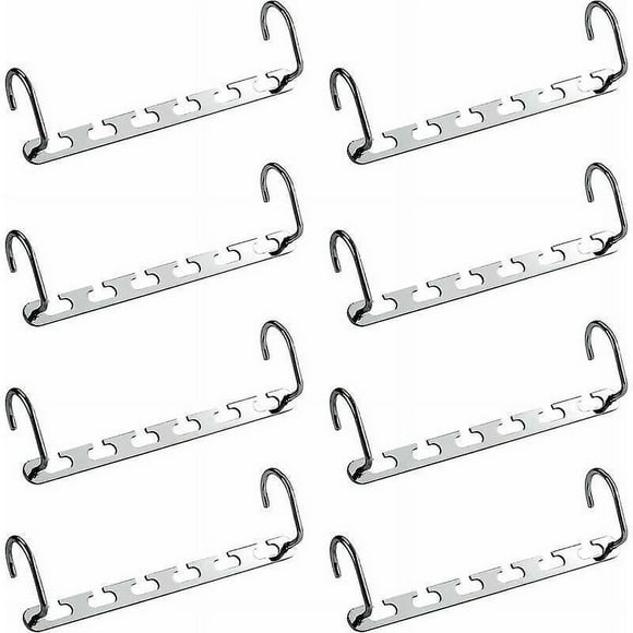 SHAR Space-Saving 8pcs Multiple Coat Hanger Organizer for Dressing Room