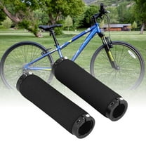 Worgeous 1 Pair Black Rubber Mountain Bike Handlebar Grips for Comfortable and Secure Cycling