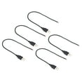 thumbnail image 1 of Unique Bargains 0.3M/1Ft USB 5V 3A Type-C Pigtail Power Cable, 5Pcs 22AWG USB Plug to 2 Pin Wire Open End Connector Plug, Black, 1 of 5