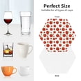 thumbnail image 6 of Fuzoiu Hand Drawn Tomatoes Print Leather Coasters Set,Drink Coasters Set of 4,for Tabletop Protection, Durable PVC Coasters,Home Décor and Housewarming Gift-Hexagon, 6 of 6