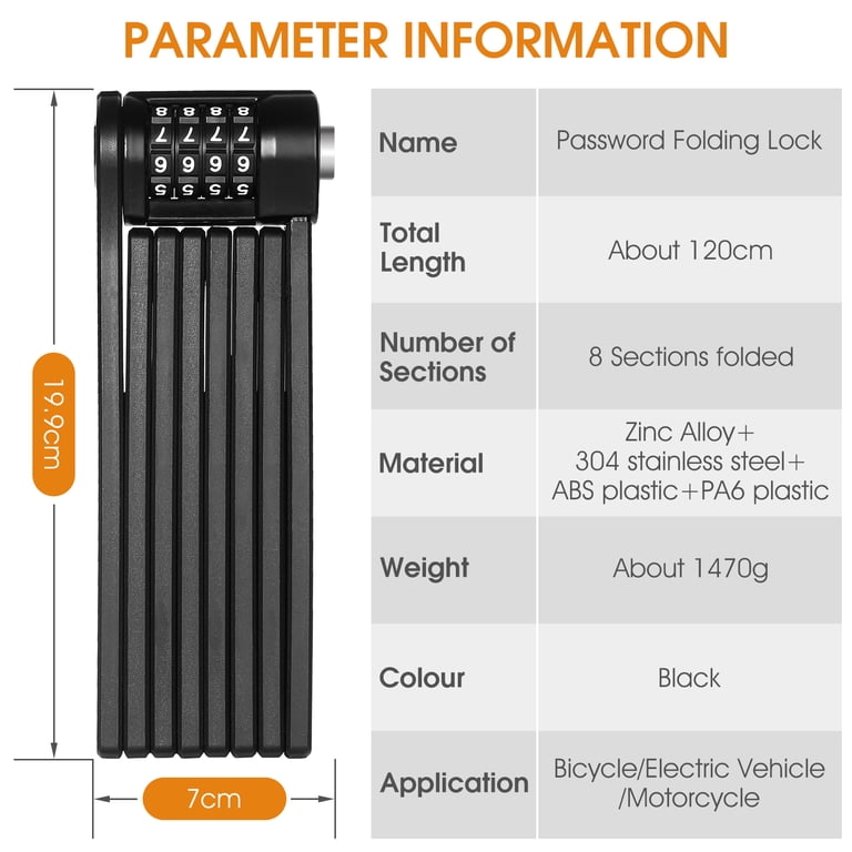 Shop WEST BIKING Bicycle Folding Anti-Theft Code Lock Portable Chain Lock - Dick Smith Shop WEST BIKING Bicycle Folding Anti-Theft Code Lock Portable Chain Lock - Dick Smith
