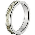 thumbnail image 2 of 4mm Half-Round Titanium Ring with a RealTree Snow Camo Inlay, 2 of 3