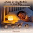 thumbnail image 4 of Portable Baby Night Light, 3 Color Egg Lights for Nursery, 2400mAh, Small Rechargeable LED Lamp, Dimmable Touch Nightlight for Newborn, Toddler, Kids, Adults, 4 of 4