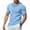 Light Blue, variant on Men's Waffle Texture Polo Collar Casual T-Shirt - Breathable Solid Color Short Sleeve Top for Office Casual, Weekend Errands and Lightweight Comfort,Black XL