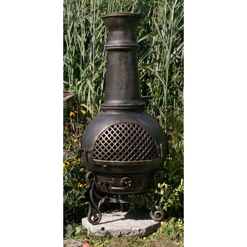 The Blue Rooster Gatsby Style Aluminum Wood Burning Chiminea by The Blue Rooster