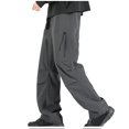 thumbnail image 3 of bnaln Cargo Pants for Men Outdoor Hiking Long Athletic Pants with Multipocket Elastic Waist Wide Leg Cropped Comfy Trouser, 3 of 7