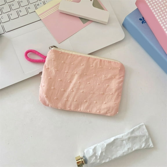 Djunllk Makeup Bag - Travel Cosmetic Bag, Carrying Around Small Purse Mini Zipper Bag, Clutch Purses for Women Girls