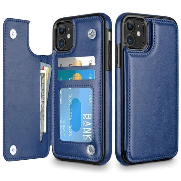 Casus Card Holder Back Flip Cover Wallet Case for Apple iPhone 11 Pro - Blue
