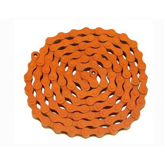 KMC Chain 1/2x1/8x112 Orange. for bicycle Chain, bike chain, lowrider bikes, limos, stretch, bmx, track fixie bicycles