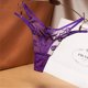 thumbnail image 4 of Worallymy Lencería sexy Mujer Malla T-back Calzoncillos Tangas florales Calzoncillos Panty, Púrpura Worallymy JD735799818, 4 of 6