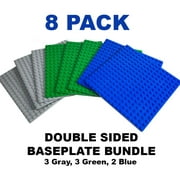Baseplate Bundle - 8 pack of 16x16 - 5" x 5" Double Sided Stackable Base Plates