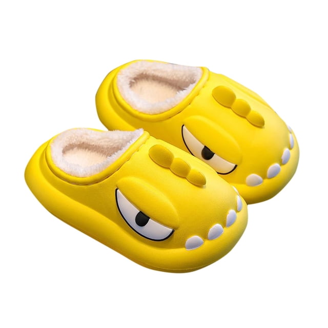 Winter Children Add Plush Non-slip Keep Warm Home Slippers