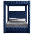 thumbnail image 3 of Meridian Furniture Royal Navy Velvet King Bed, 3 of 6