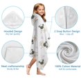thumbnail image 7 of Pug and Footprints Hooded Bath Towel，60"x35" for Ages 3 To 12 Kids, Quick Dry Lightweight Soft Microfiber Hood Beach Towel Cover Up for Kids, 7 of 7
