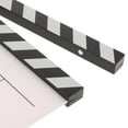 thumbnail image 3 of Plástico acrílico 30x25 cm / 11,8x9,8 pulgadas Película de director Corte de tablilla de acción Tablero de chapaleta Pizarra Negro - Col Yotijar Tablero Clapper de escena de video, 3 of 8