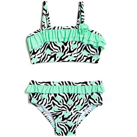 Op Toddler Girl Heart Skinz Zebra Print Bikini Swimsuit - Walmart.com