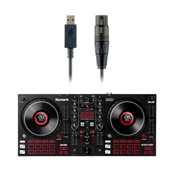 Paquete de controlador de DJ y DMX Numark Mixtrack Platinum FX
